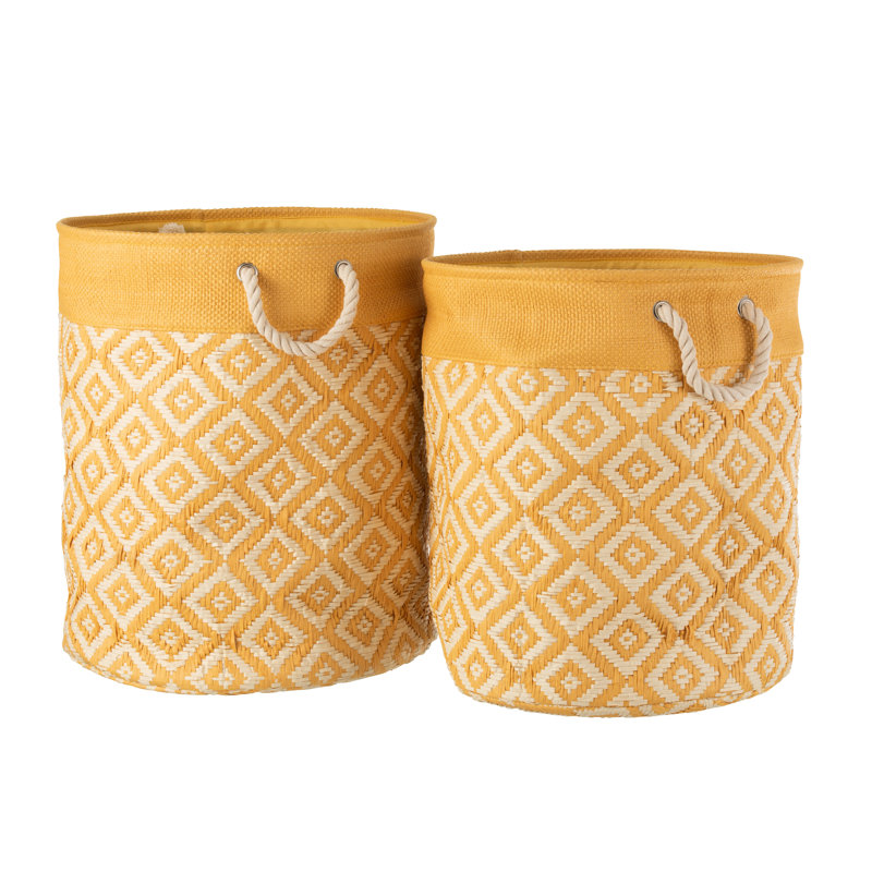 Küstenhaus 2-tlg. Korb-Set aus Stoff | Wayfair.de